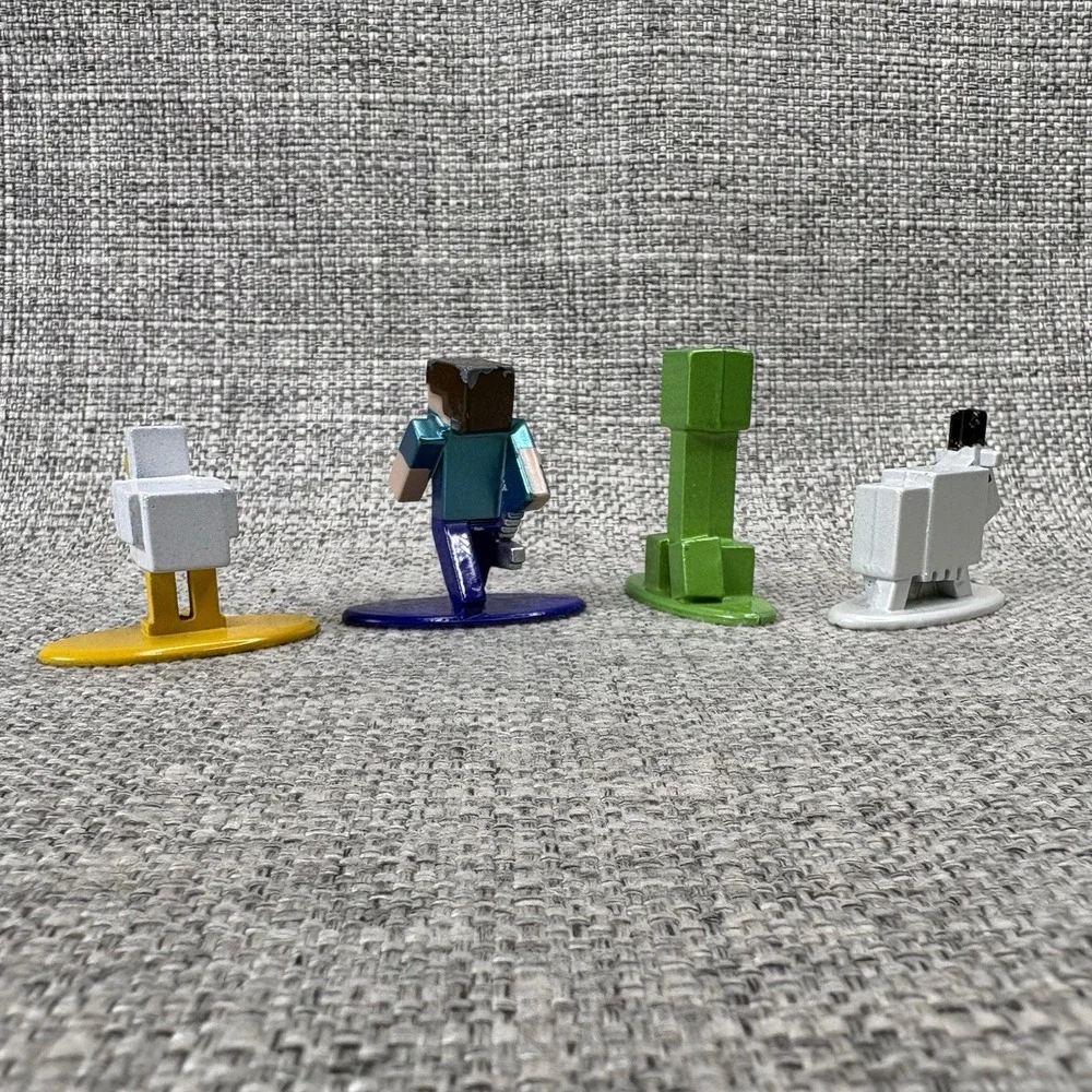 Minecraft Jada Toys Nano Metalfigs Die-Cast Figures Steve Creeper Chicken Goat